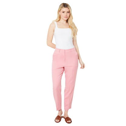 Pink - Side - Dorothy Perkins Womens-Ladies Slim Leg Cropped Trousers