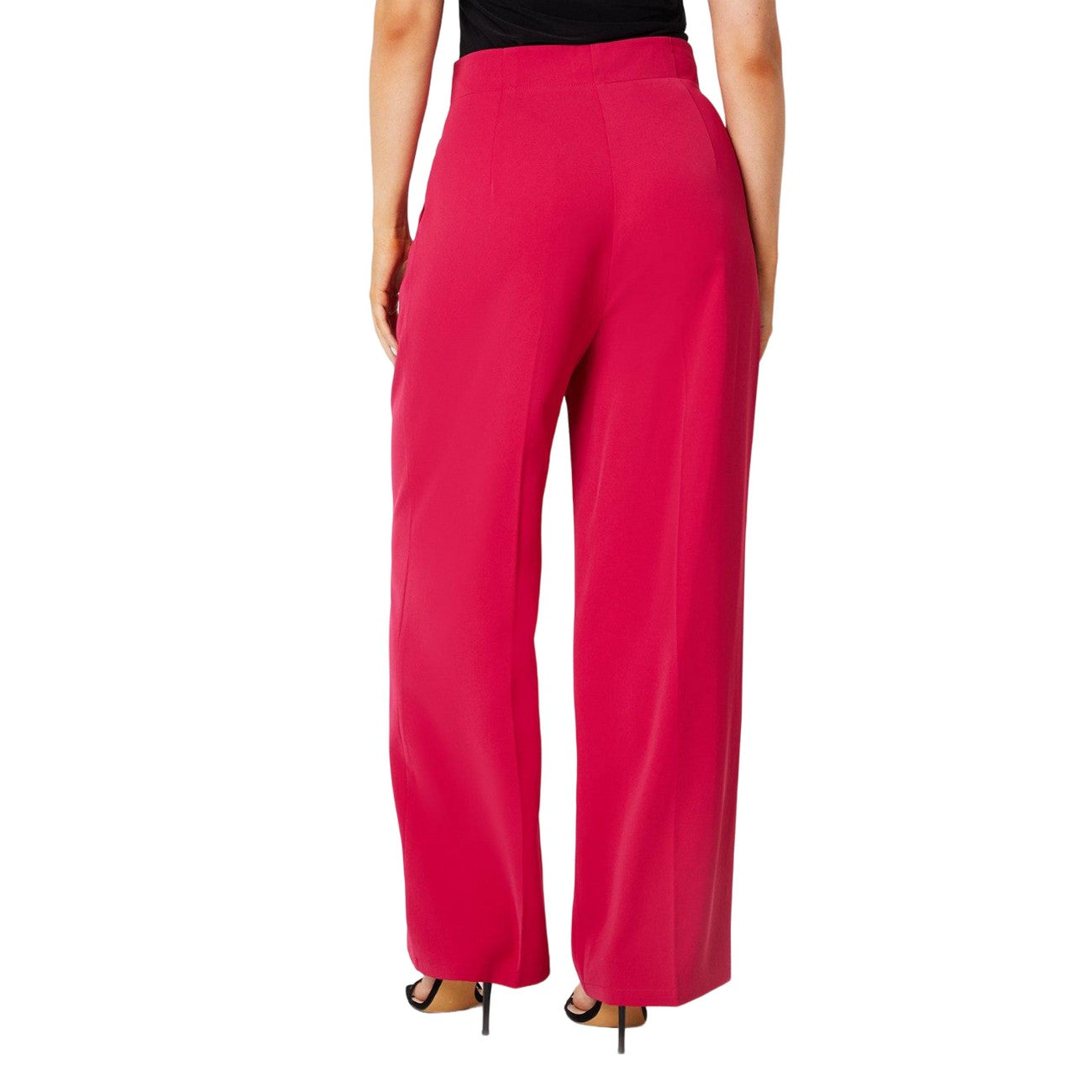 Fuchsia - Back - Dorothy Perkins Womens-Ladies Pleated Front Trousers