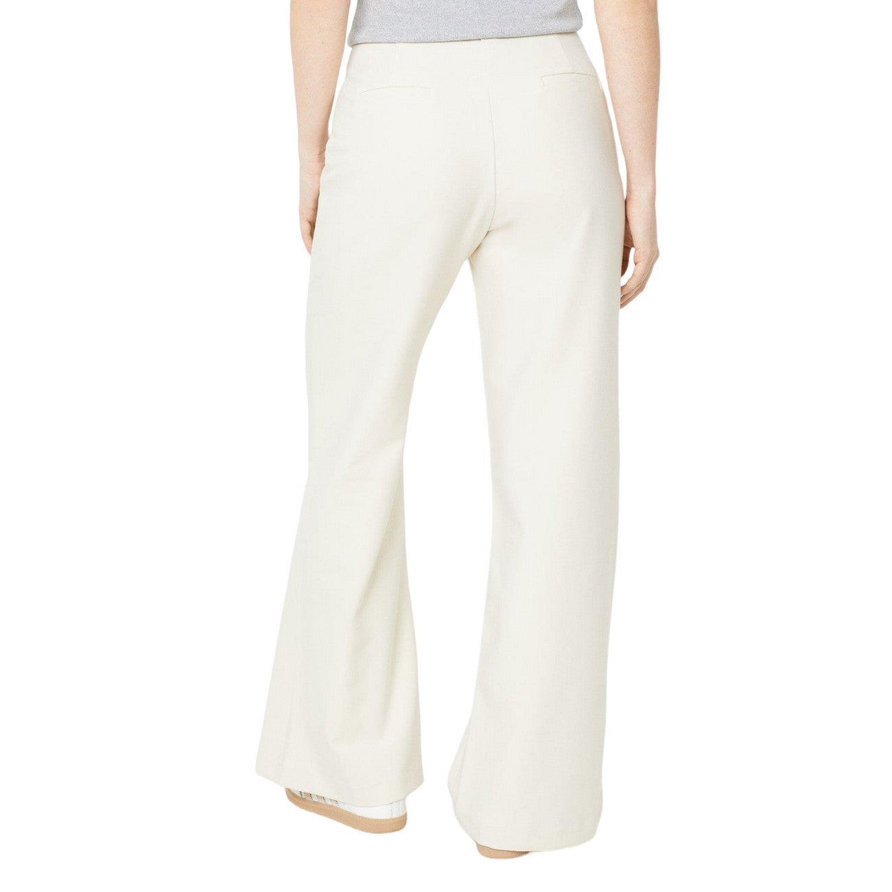 Ecru - Back - Dorothy Perkins Womens-Ladies High Waist Wide Leg Trousers