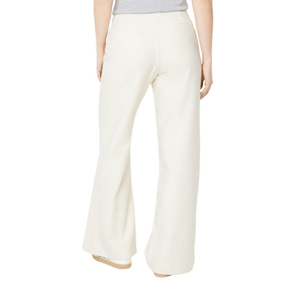 Ecru - Back - Dorothy Perkins Womens-Ladies High Waist Wide Leg Trousers