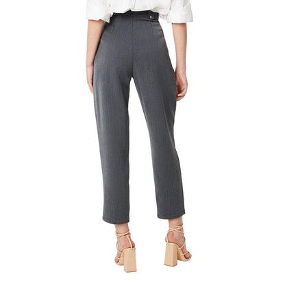 Grey - Back - Dorothy Perkins Womens-Ladies Tapered Leg Trousers