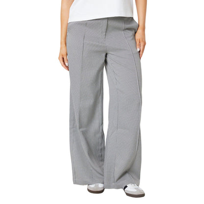 Monochrome - Front - Dorothy Perkins Womens-Ladies Gingham Wide Leg Trousers