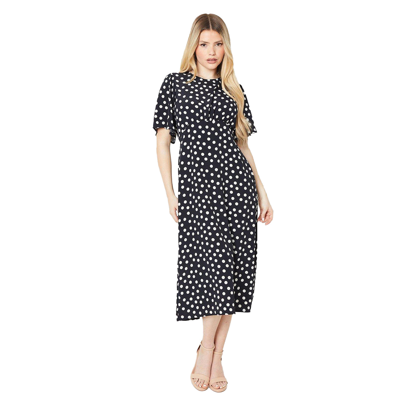 Black - Front - Dorothy Perkins Womens-Ladies Polka Dot Dress