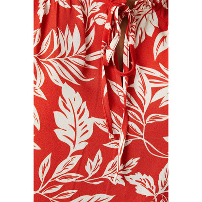 Red - Side - Dorothy Perkins Womens-Ladies Ruffles Sleeveless Blouse