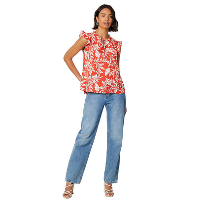 Red - Lifestyle - Dorothy Perkins Womens-Ladies Ruffles Sleeveless Blouse