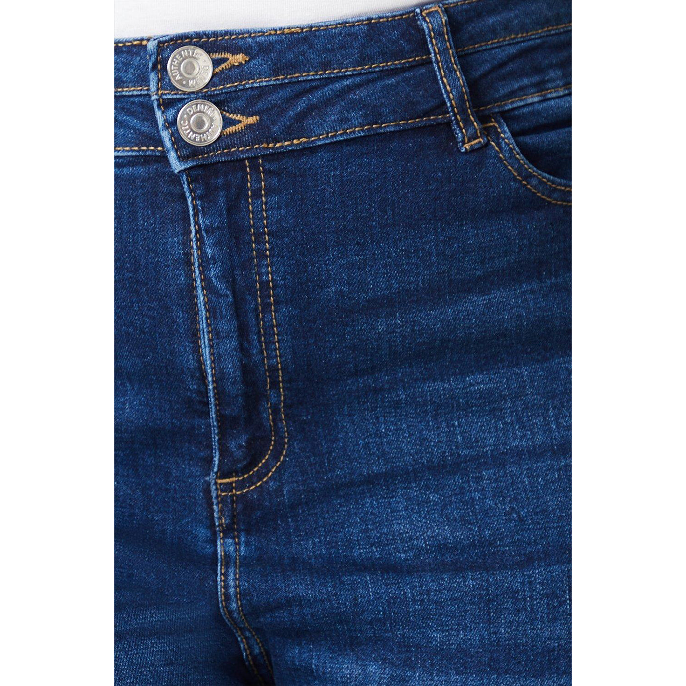 Mid Wash - Side - Dorothy Perkins Womens-Ladies Double Waist Detail Plus Skinny Jeans