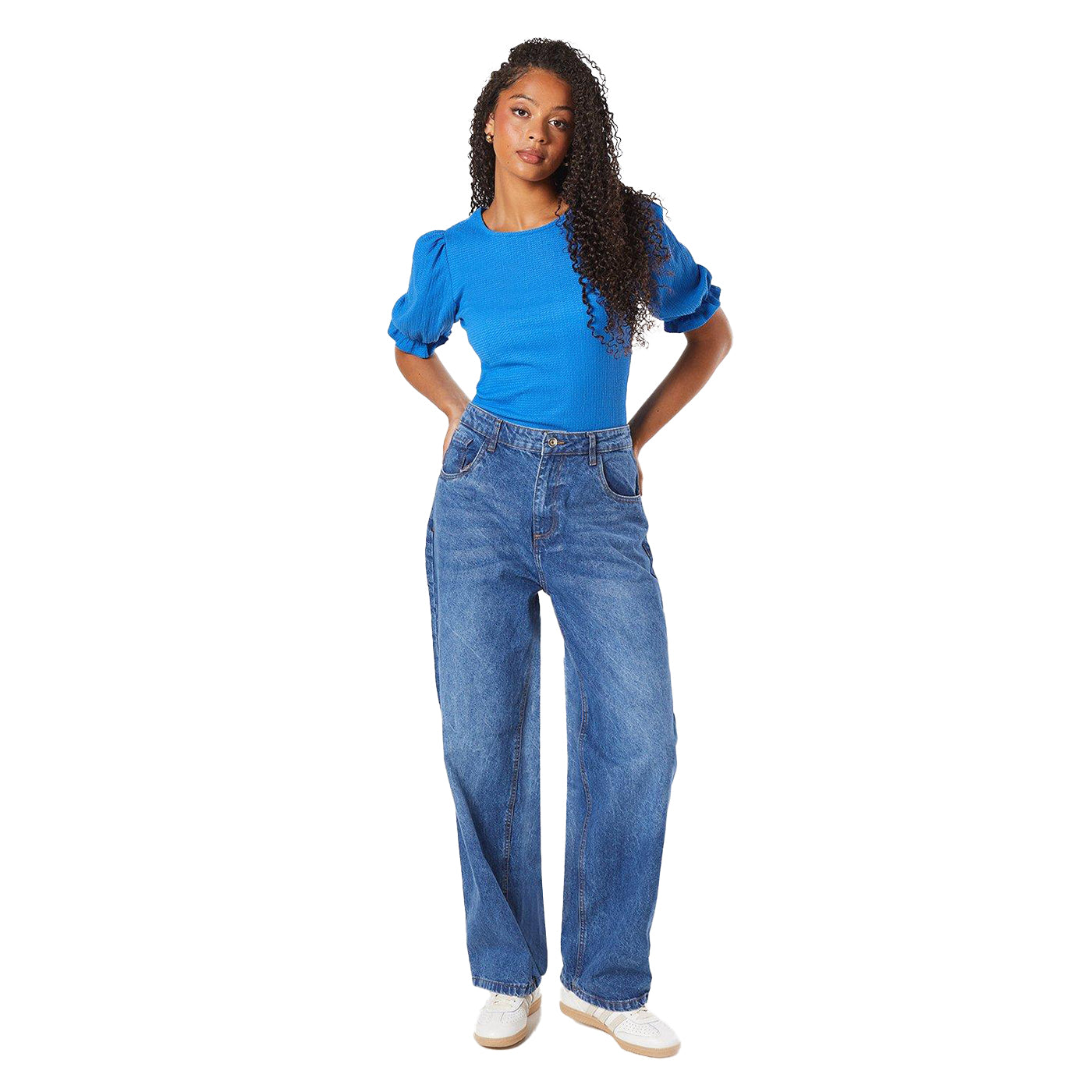 Blue - Lifestyle - Dorothy Perkins Womens-Ladies Tall Puff Sleeve Top