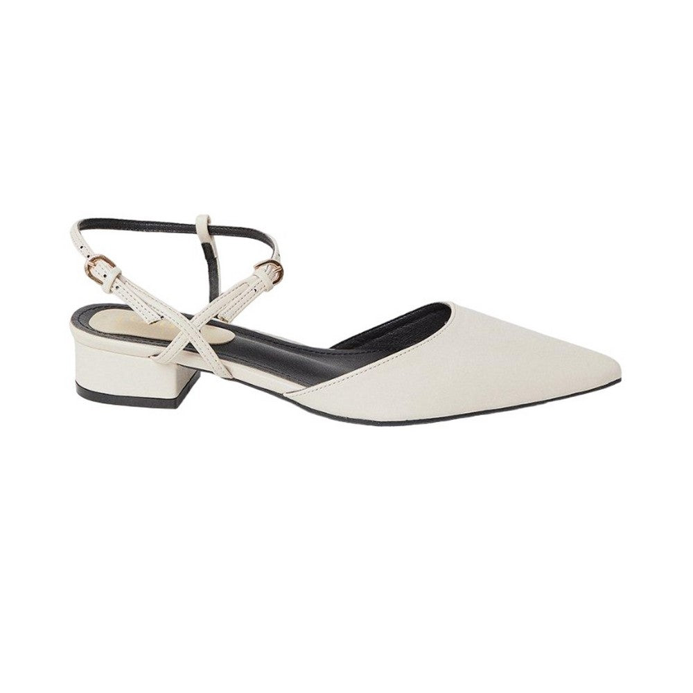 Beige - Back - Faith Womens-Ladies Meg Open Back Sandals