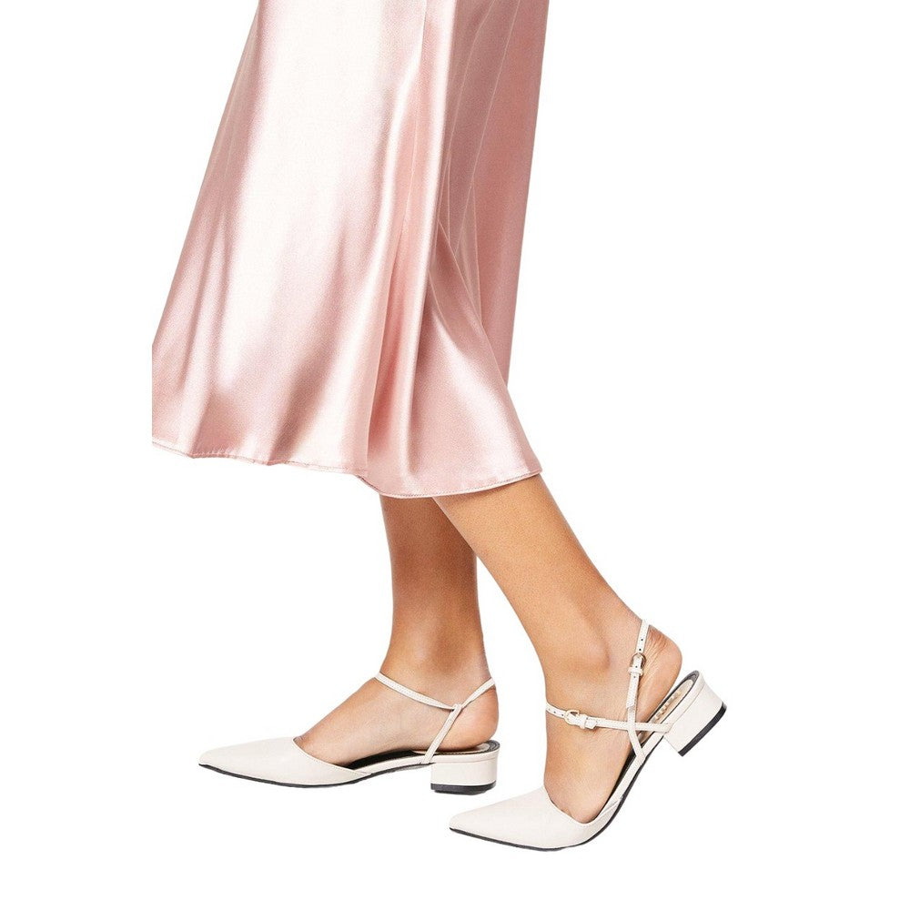 Beige - Side - Faith Womens-Ladies Meg Open Back Sandals