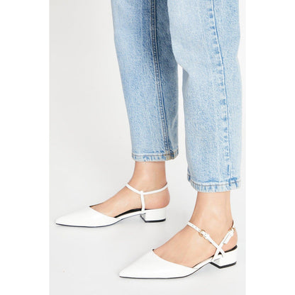 White - Front - Faith Womens-Ladies Meg Open Back Sandals