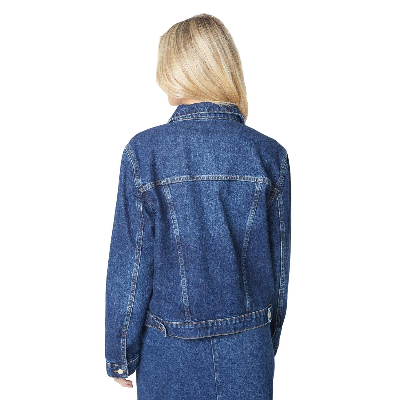 Indigo - Back - Dorothy Perkins Womens-Ladies Petite Denim Jacket