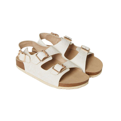 Blush - Front - Good For The Sole Womens-Ladies Arlen Backstrap Buckle Detail Wide Sliders