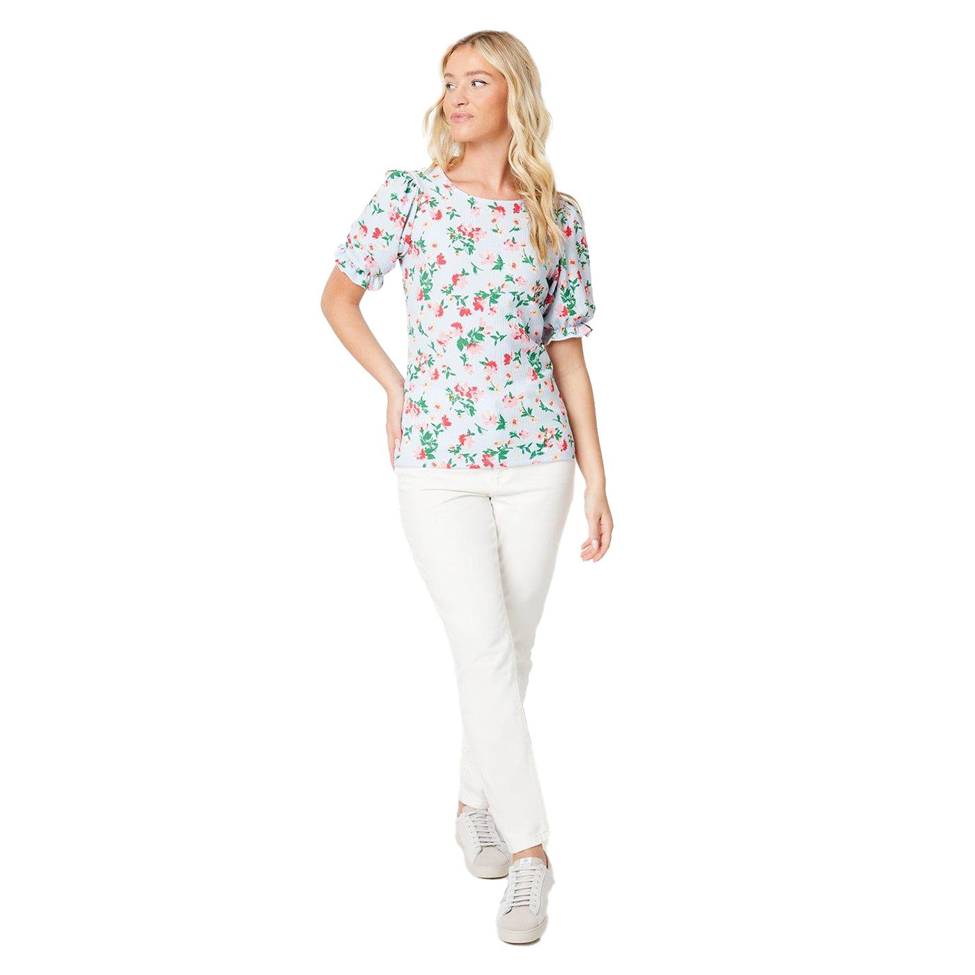 Multicoloured - Lifestyle - Dorothy Perkins Womens-Ladies Floral Puff Sleeve Top