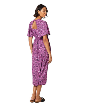 Purple - Back - Dorothy Perkins Womens-Ladies Floral Midi Dress