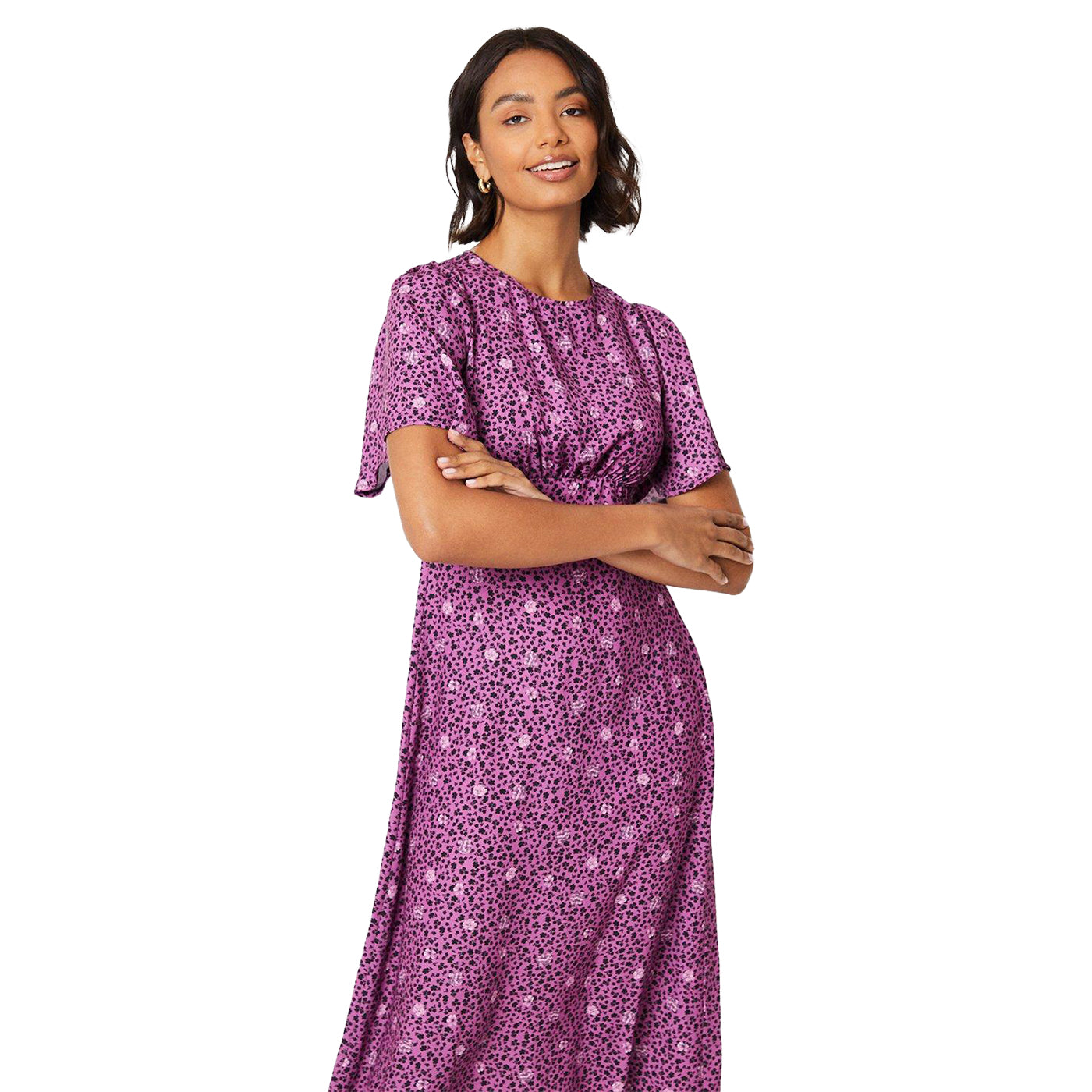 Purple - Lifestyle - Dorothy Perkins Womens-Ladies Floral Midi Dress