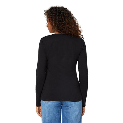 Black - Back - Dorothy Perkins Womens-Ladies Ruched Front Long-Sleeved T-Shirt