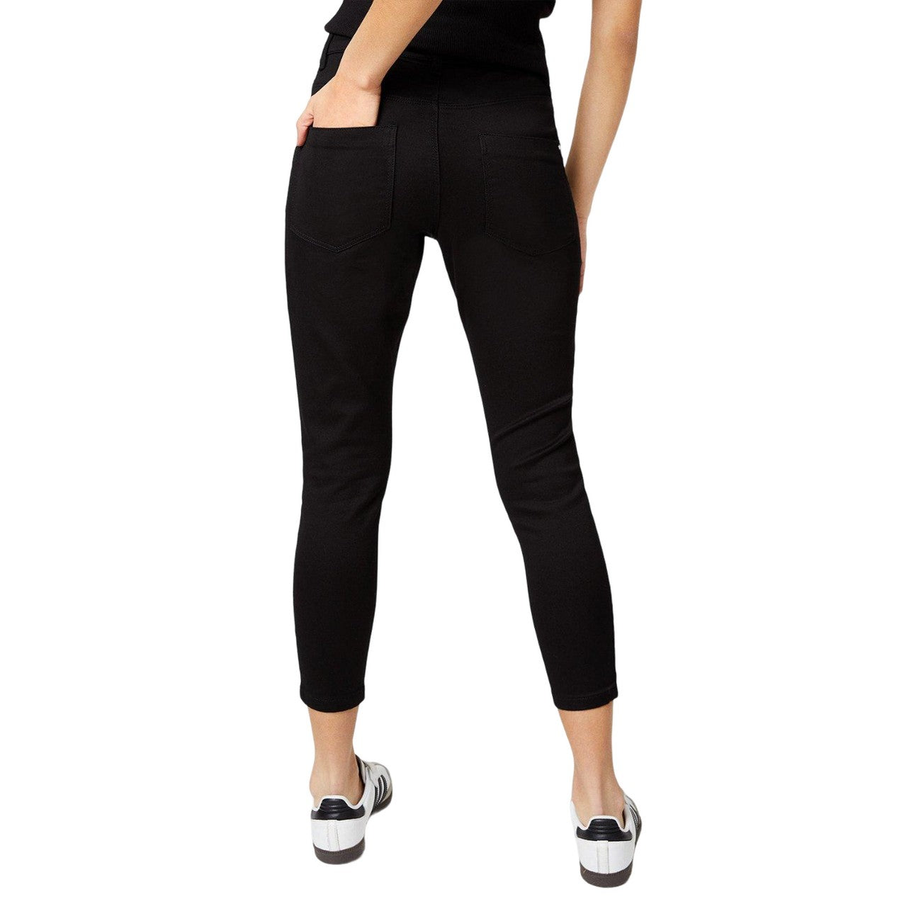 Black - Back - Dorothy Perkins Womens-Ladies Frankie Petite Skinny Ankle Grazer Jeans