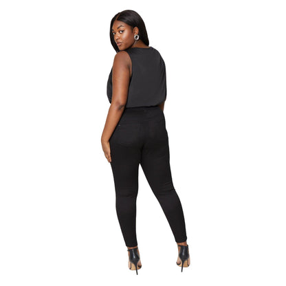 Black - Back - Dorothy Perkins Womens-Ladies Frankie Curve Skinny Ankle Grazer Jeans