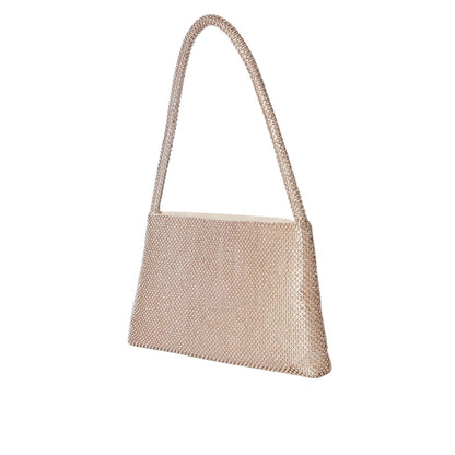 Bronze - Back - Dorothy Perkins Womens-Ladies Tasha Diamante Zip Top Shoulder Bag