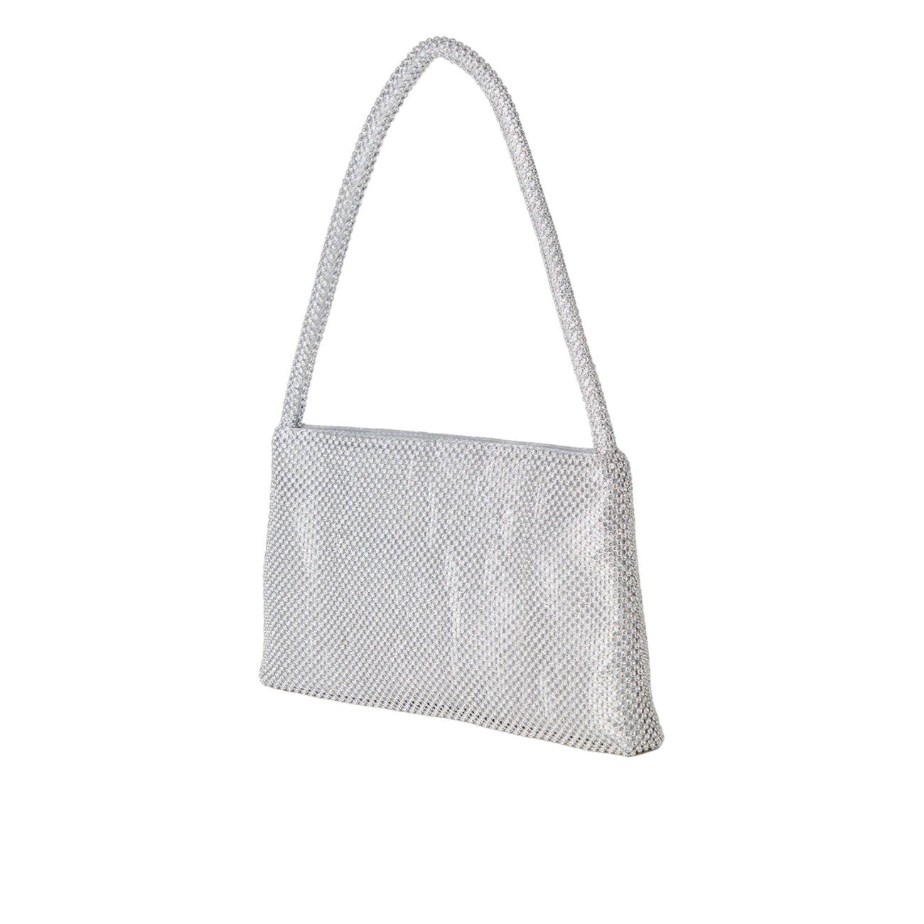 Silver - Back - Dorothy Perkins Womens-Ladies Tasha Diamante Zip Top Shoulder Bag