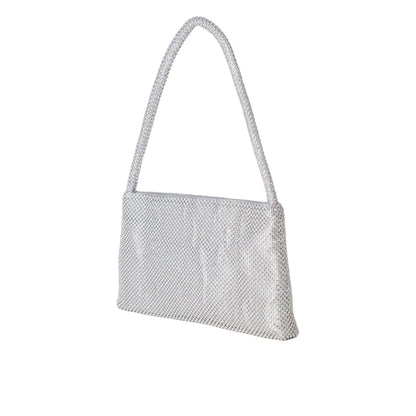 Silver - Back - Dorothy Perkins Womens-Ladies Tasha Diamante Zip Top Shoulder Bag