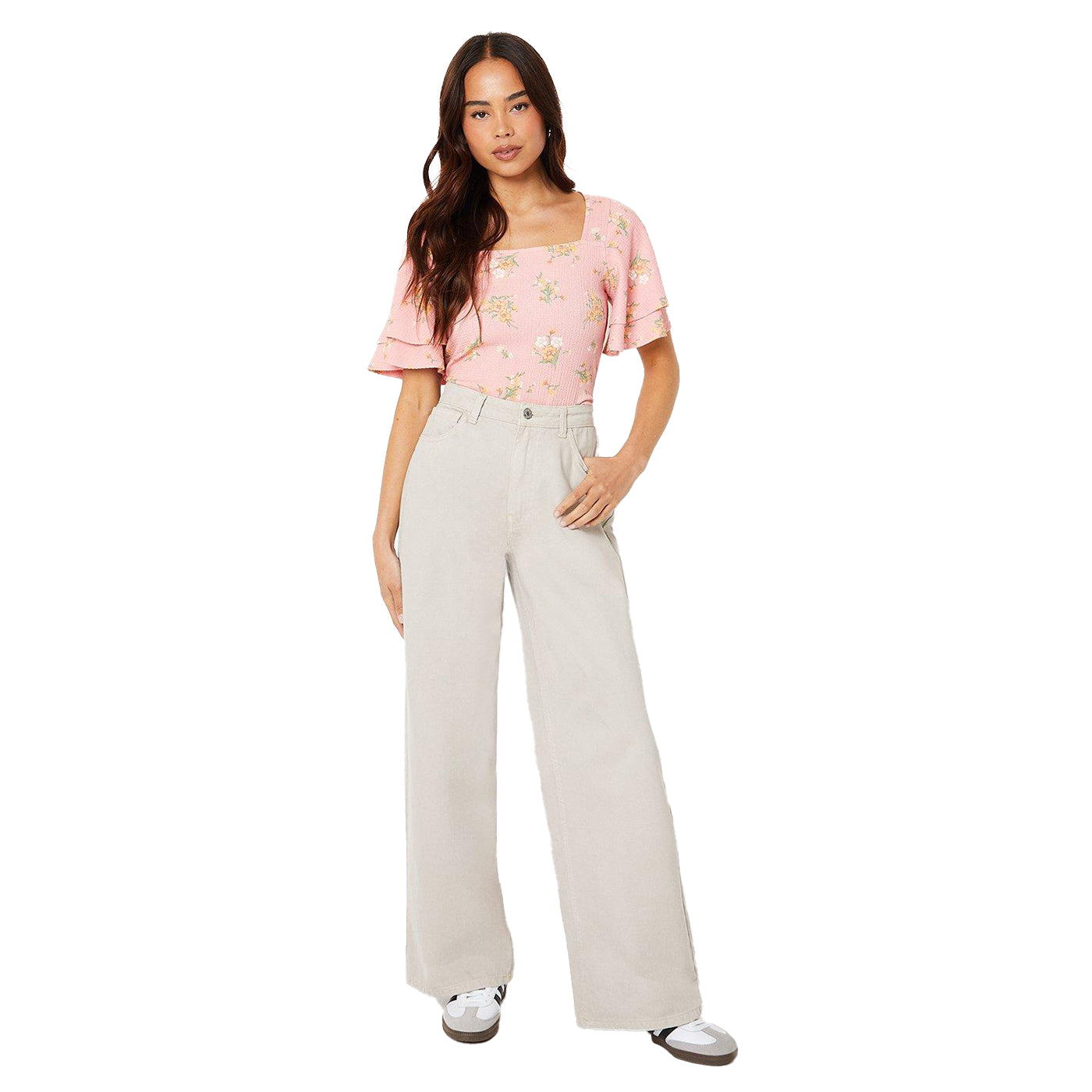 Pink - Lifestyle - Dorothy Perkins Womens-Ladies Ditsy Print Square Neck Top