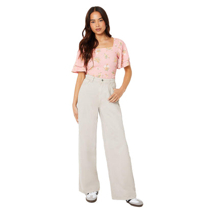 Pink - Lifestyle - Dorothy Perkins Womens-Ladies Ditsy Print Square Neck Top