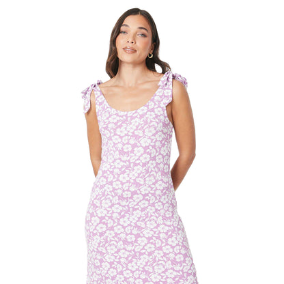 Pink-White - Lifestyle - Dorothy Perkins Womens-Ladies Scoop Neck Petite Midi Dress