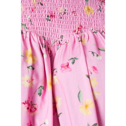 Pink - Side - Dorothy Perkins Womens-Ladies Ditsy Print Shirred Yoke Plus Blouse