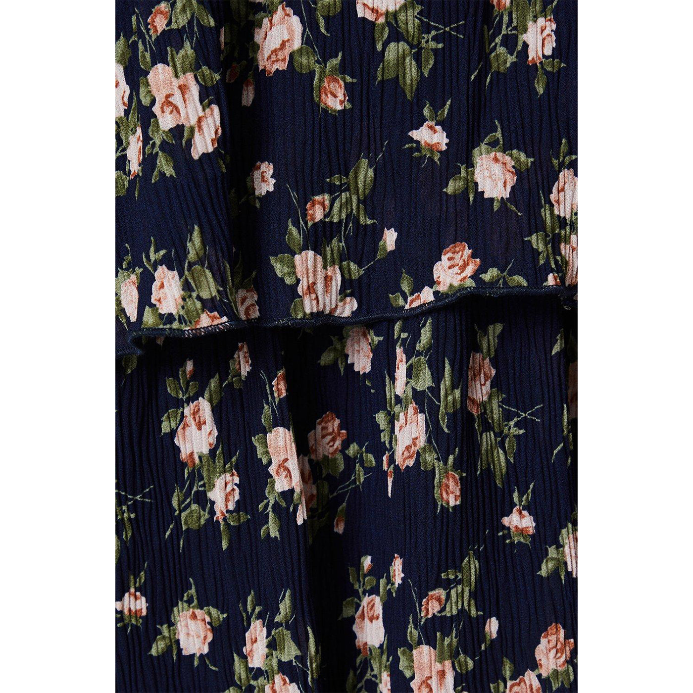 Navy - Side - Dorothy Perkins Womens-Ladies Tiered Midi Dress