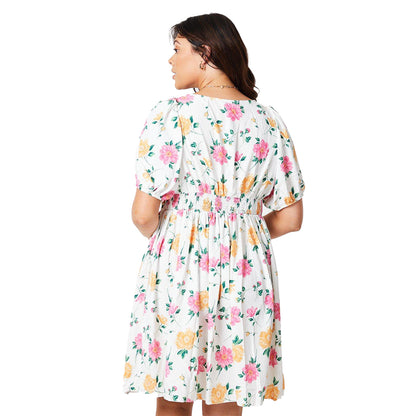 Ivory - Back - Dorothy Perkins Womens-Ladies Front Tie Plus Mini Dress