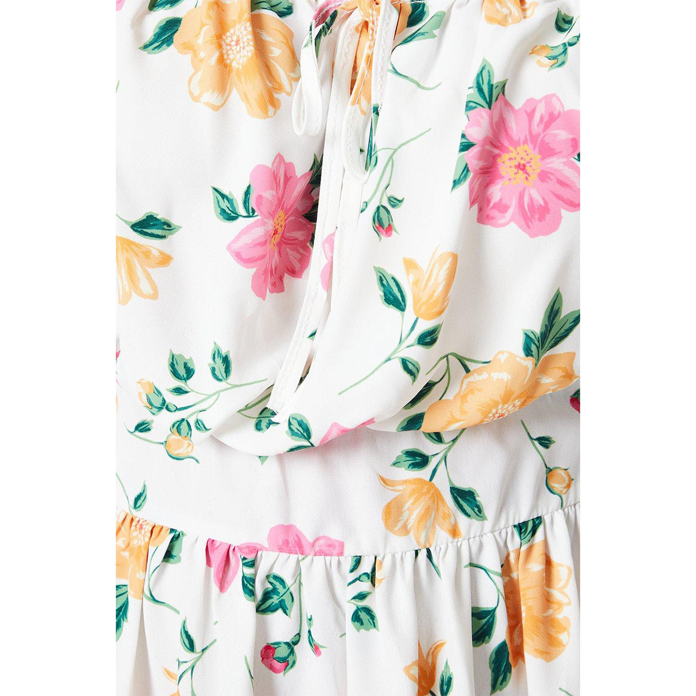 Ivory - Side - Dorothy Perkins Womens-Ladies Front Tie Plus Mini Dress
