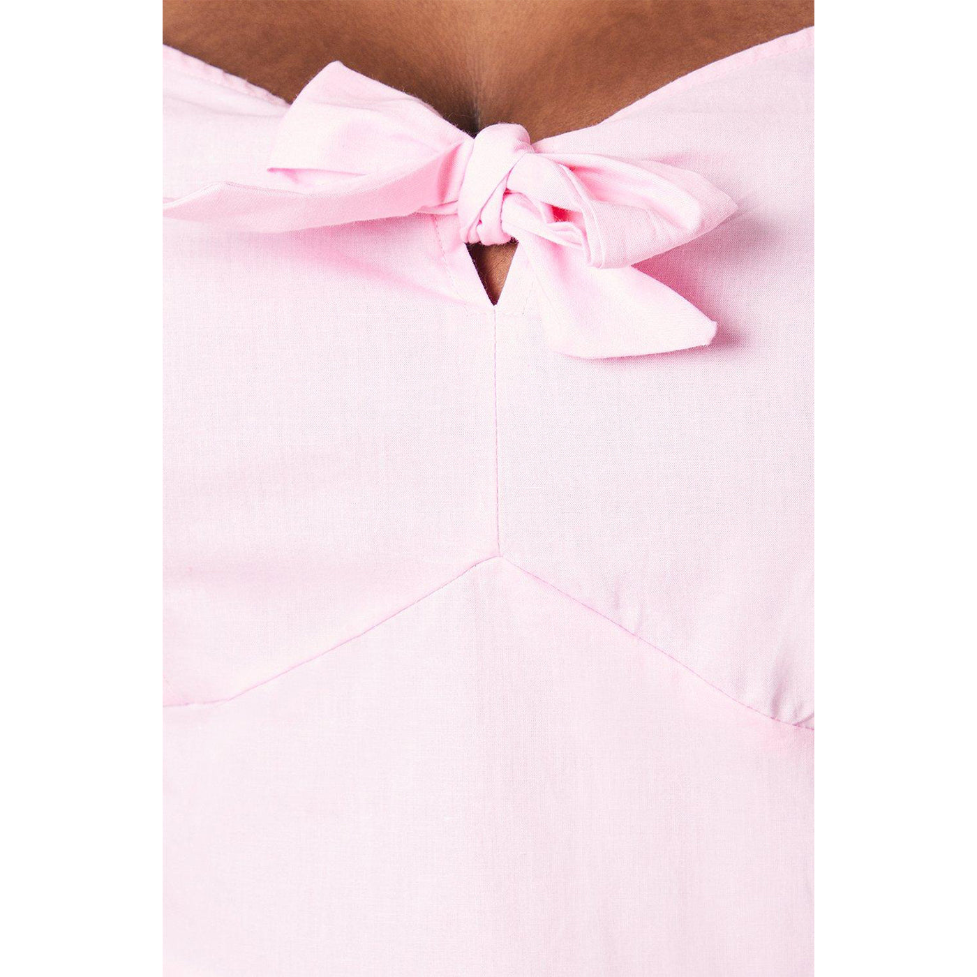 Pink - Side - Dorothy Perkins Womens-Ladies Tiered Front Tie Plus Midi Dress