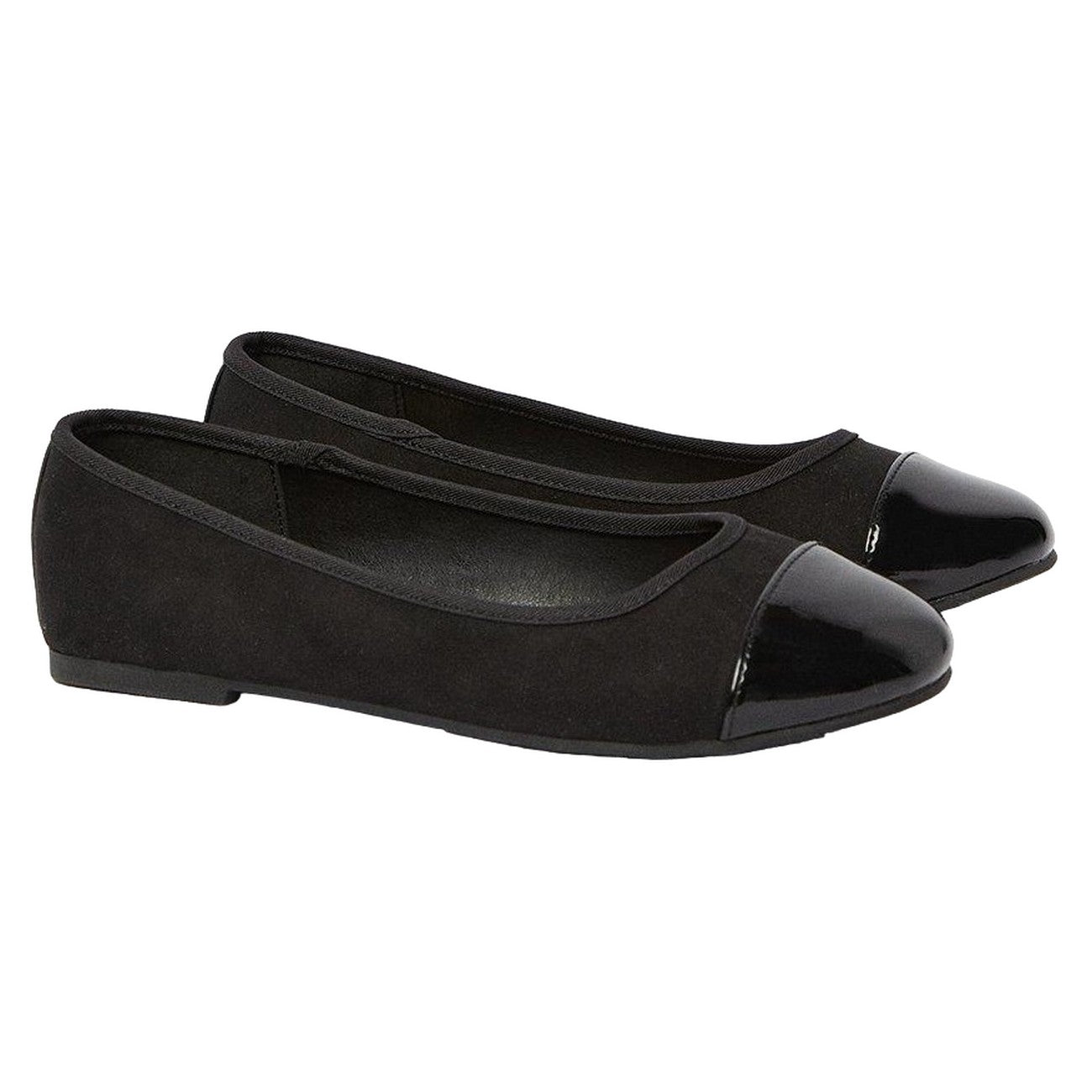 Natural Black - Front - Good For The Sole Womens-Ladies Tilly Wide Pumps