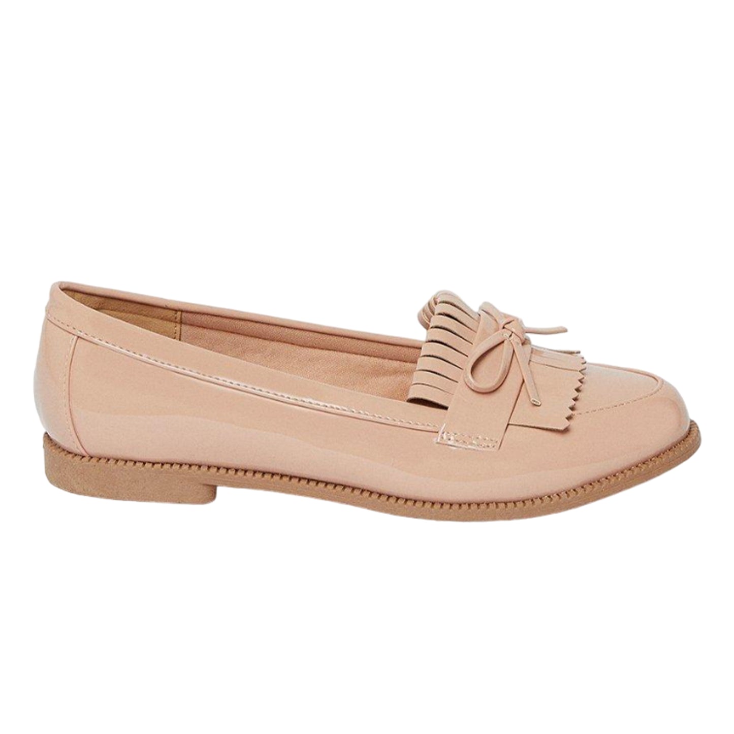 Blush - Back - Dorothy Perkins Womens-Ladies Loretta Tassel Wide Loafers