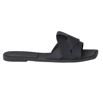 Black - Back - Dorothy Perkins Womens-Ladies Foxie Beach Flat Mules