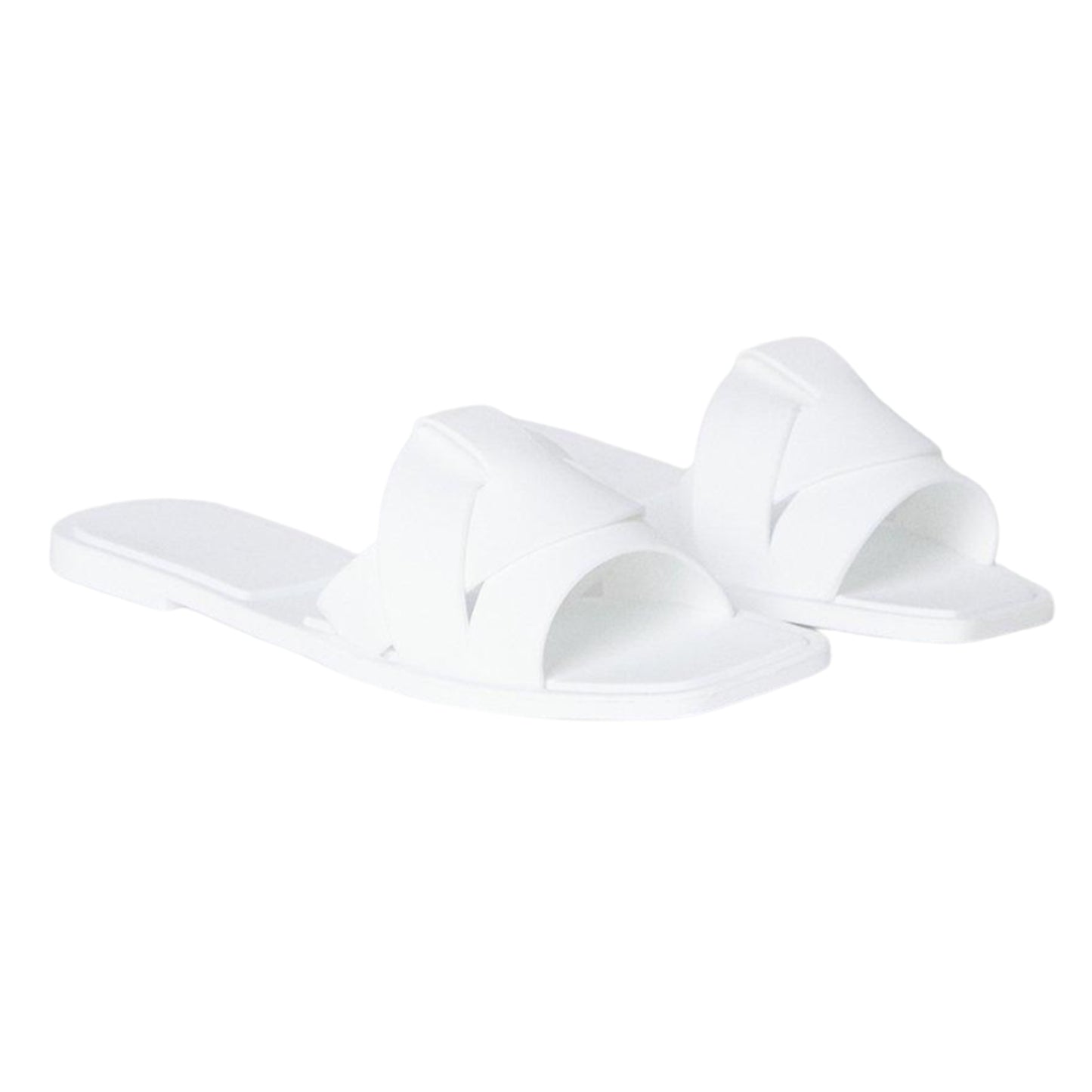 White - Front - Dorothy Perkins Womens-Ladies Foxie Beach Flat Mules