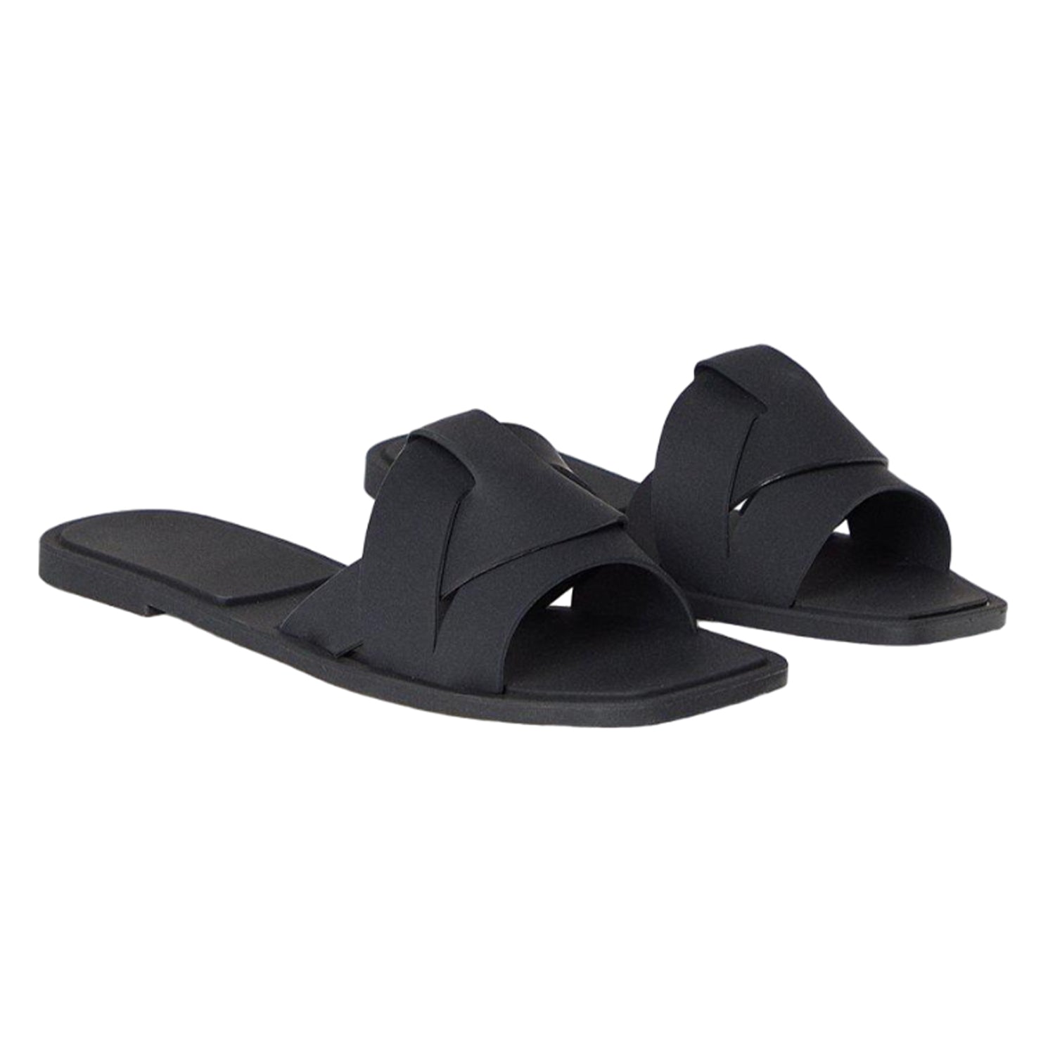 Black - Front - Dorothy Perkins Womens-Ladies Foxie Beach Flat Mules