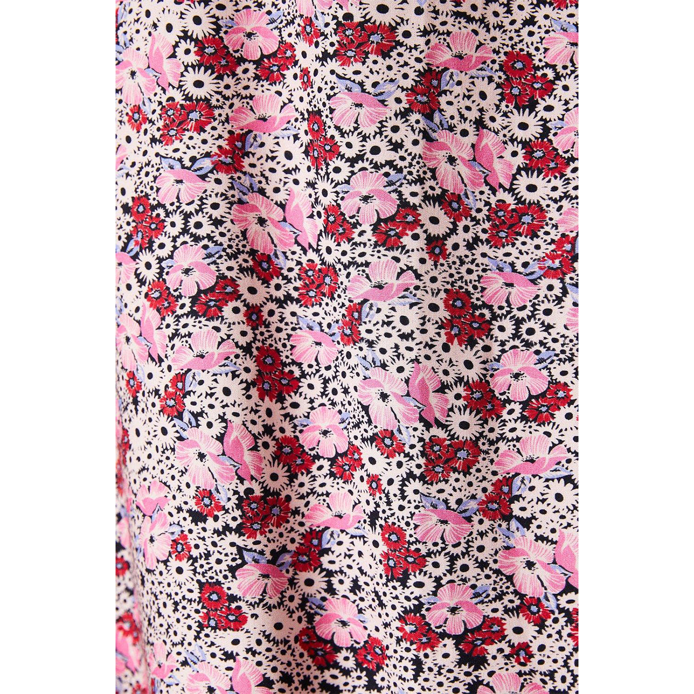 Pink - Side - Dorothy Perkins Womens-Ladies Floral Flutter Midi Dress