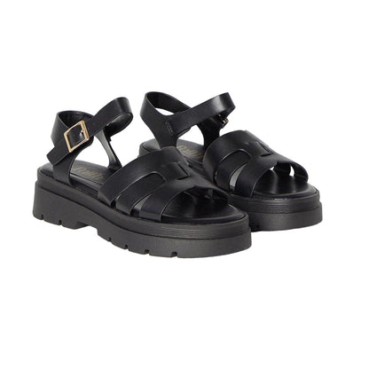 Black - Front - Faith Womens-Ladies Mahli Chunky Ankle Strap Sandals