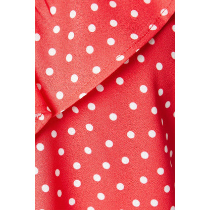 Red - Side - Dorothy Perkins Womens-Ladies V Neck Frill Top
