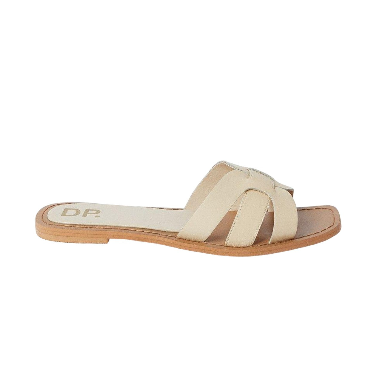 Ecru - Back - Dorothy Perkins Womens-Ladies Jemma Leather Woven Sliders