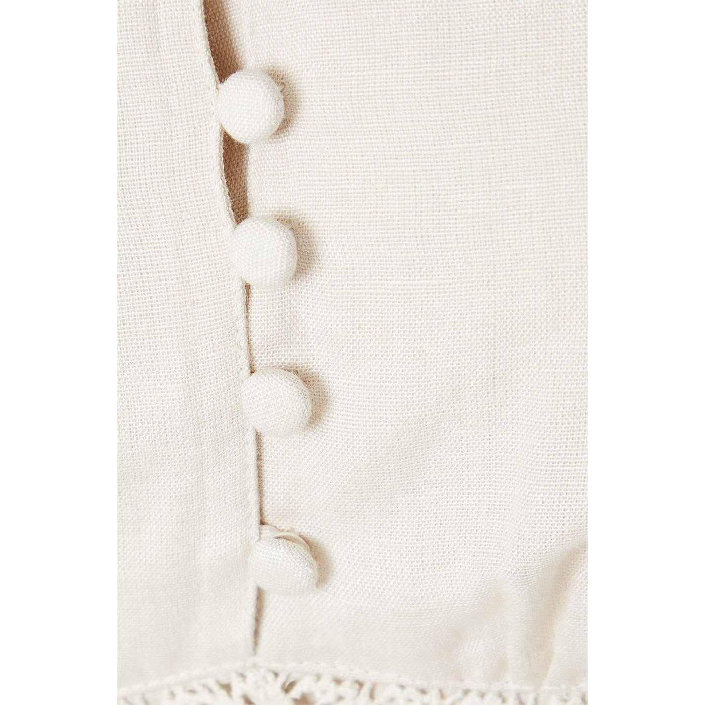 Ivory - Side - Dorothy Perkins Womens-Ladies Broderie Button Front Midi Dress