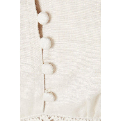 Ivory - Side - Dorothy Perkins Womens-Ladies Broderie Button Front Midi Dress