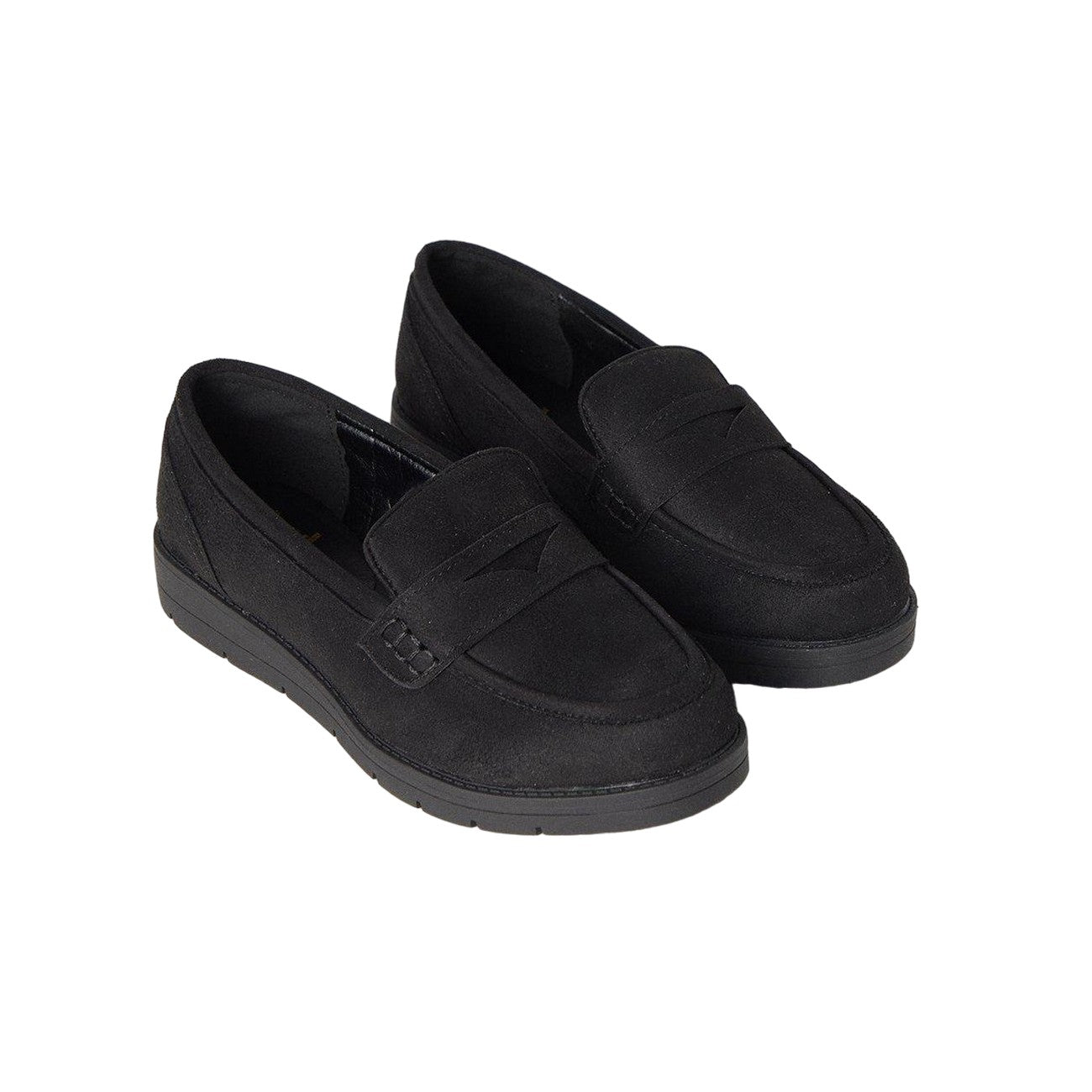 Natural Black - Front - Good For The Sole Womens-Ladies Lily Wedge Loafers
