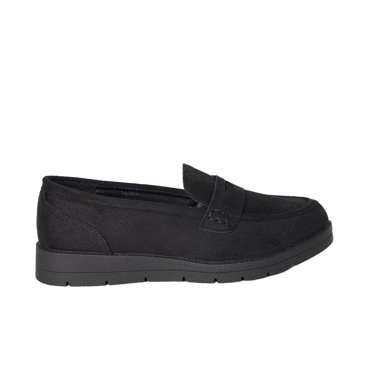 Natural Black - Back - Good For The Sole Womens-Ladies Lily Wedge Loafers