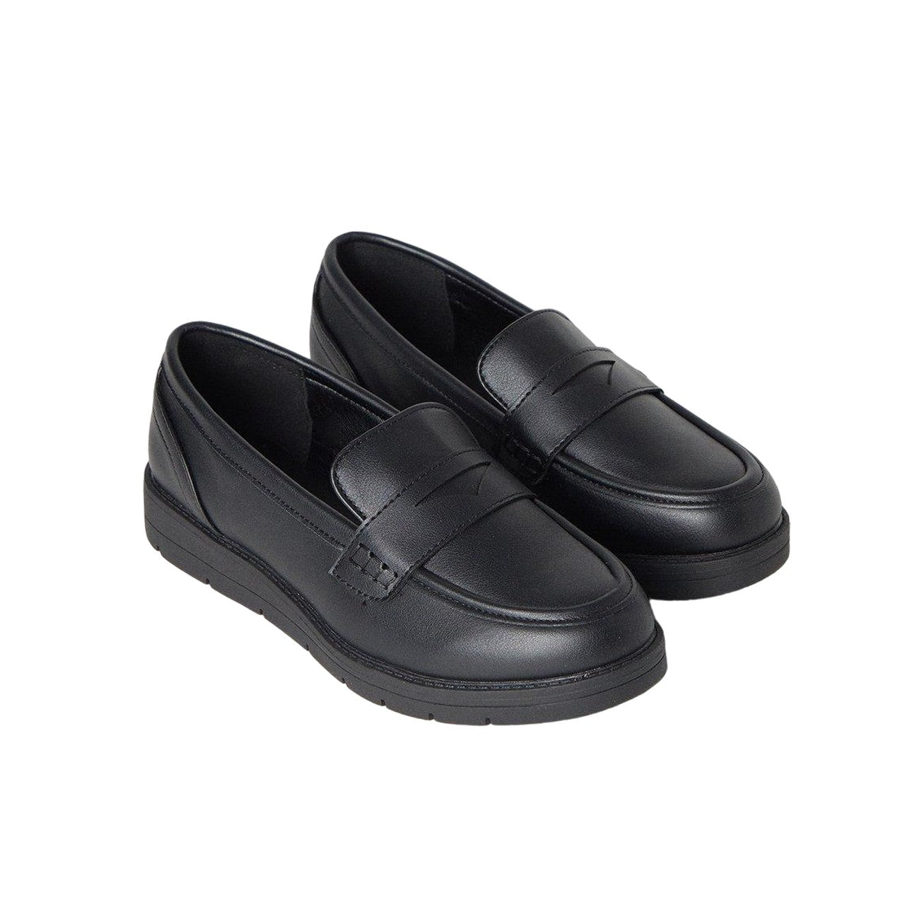 Black - Front - Good For The Sole Womens-Ladies Lily Wedge Loafers