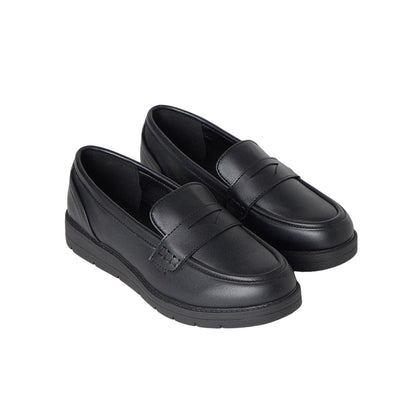 Black - Front - Good For The Sole Womens-Ladies Lily Wedge Loafers