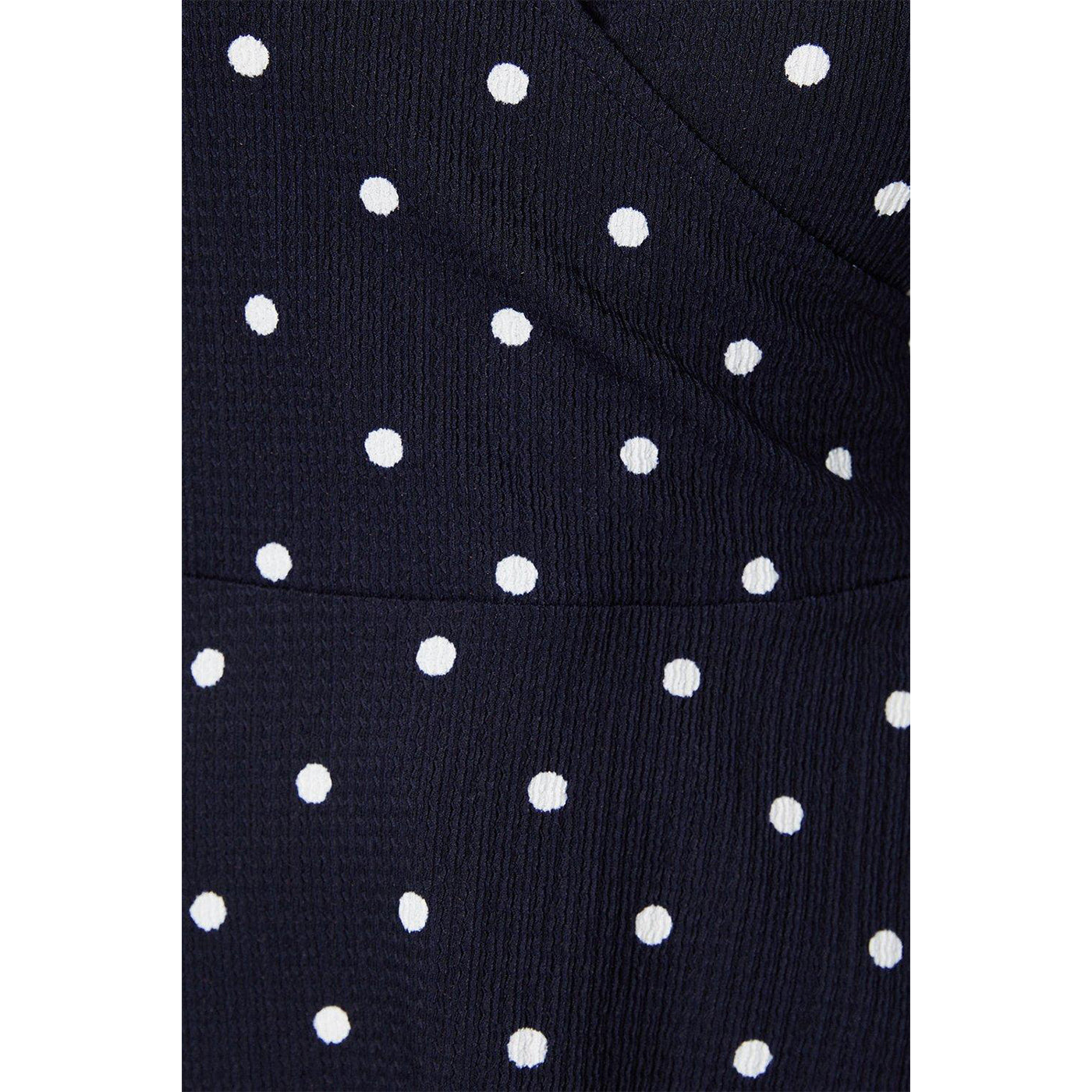 Navy - Side - Dorothy Perkins Womens-Ladies Wrap Puff Sleeve Top