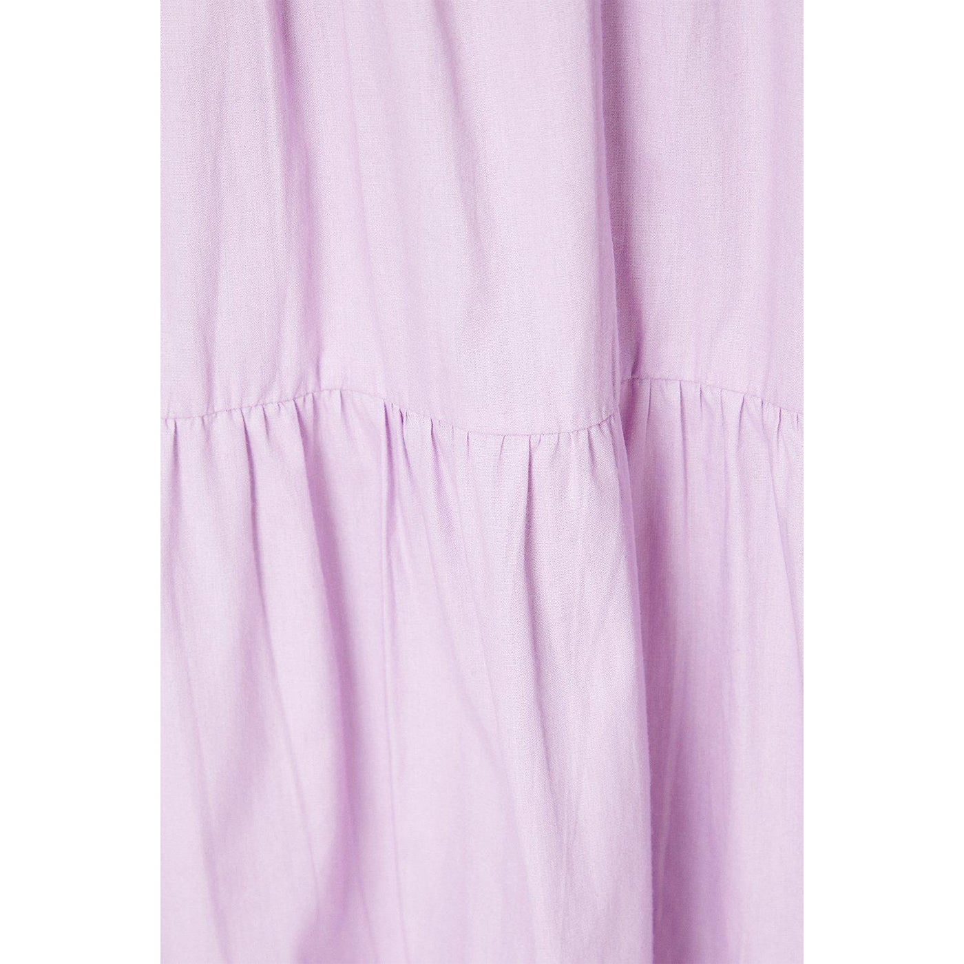 Lilac - Side - Dorothy Perkins Womens-Ladies Tiered Tie Shoulder Midi Dress